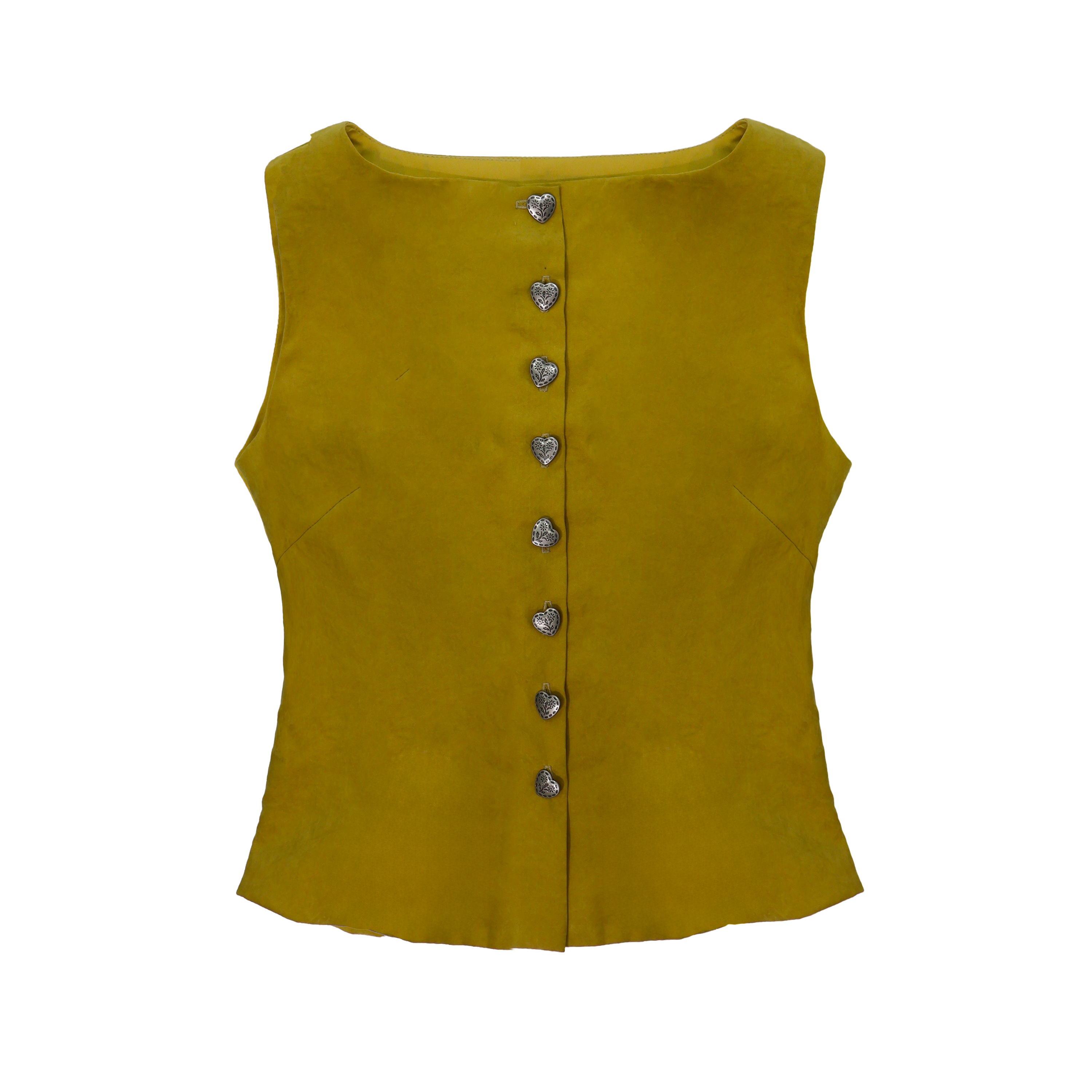 MUSTARD BUTTON UP TOP