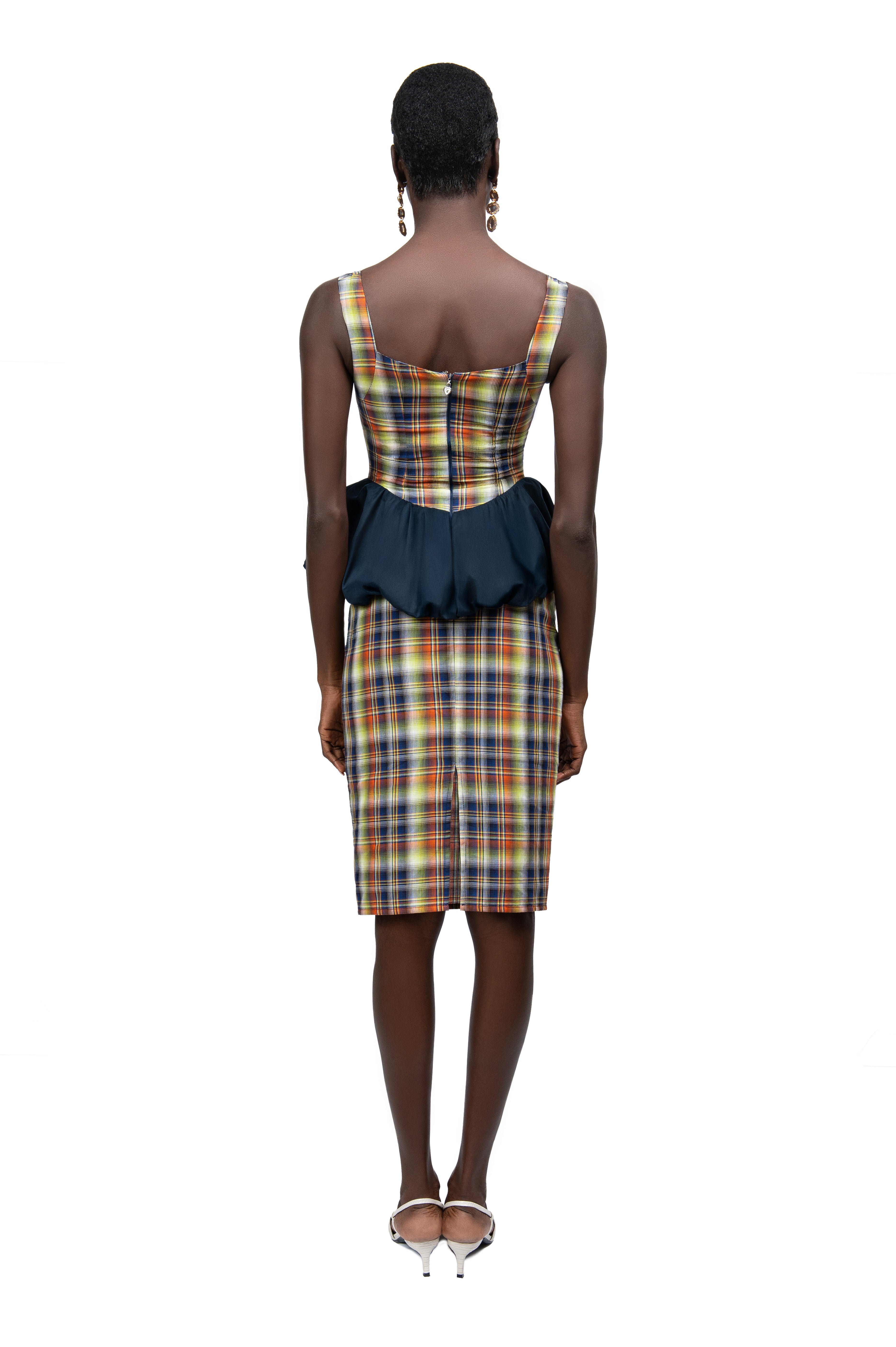 PLAID BUBBLE TOP