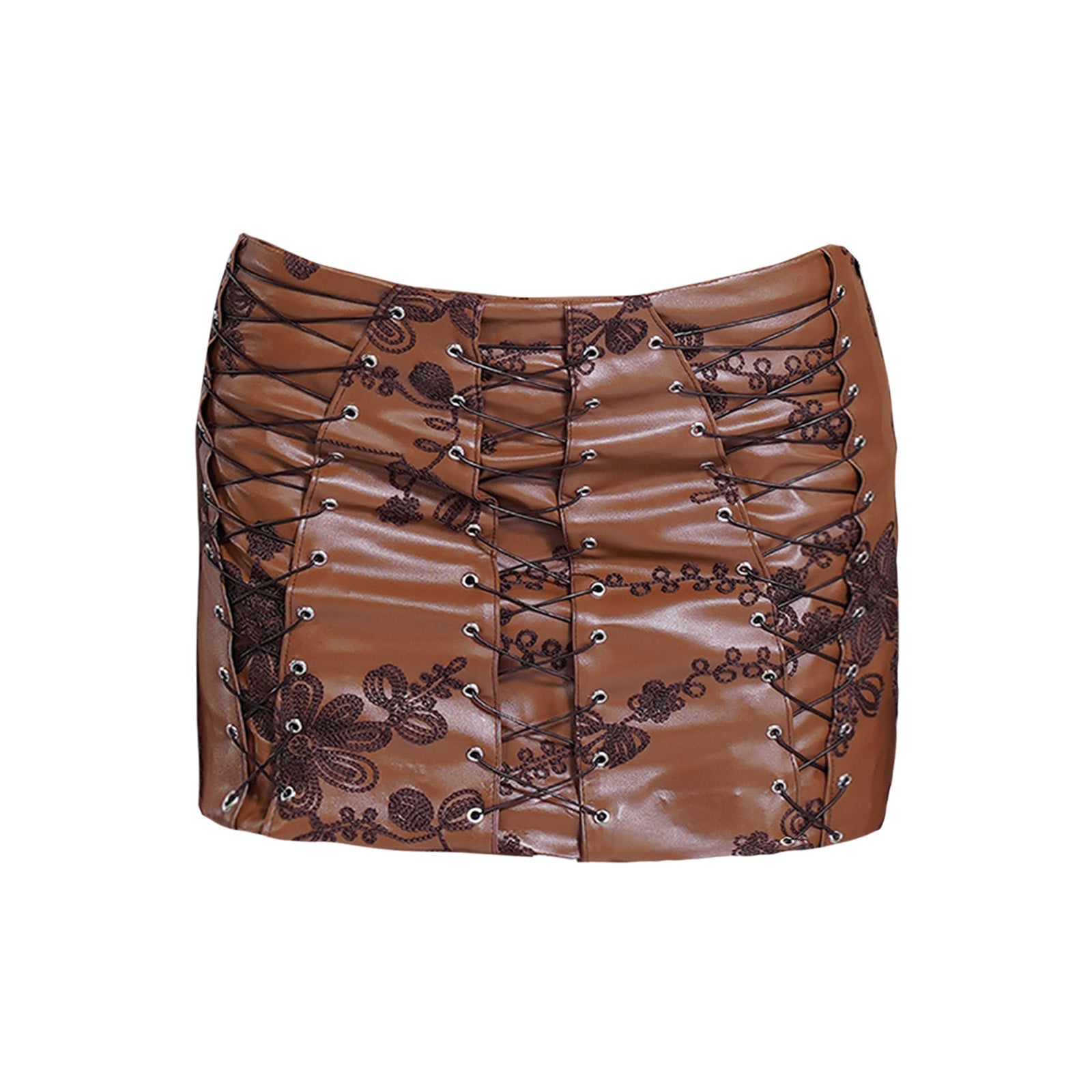 THE EMBROIDERED LEATHER SKIRT