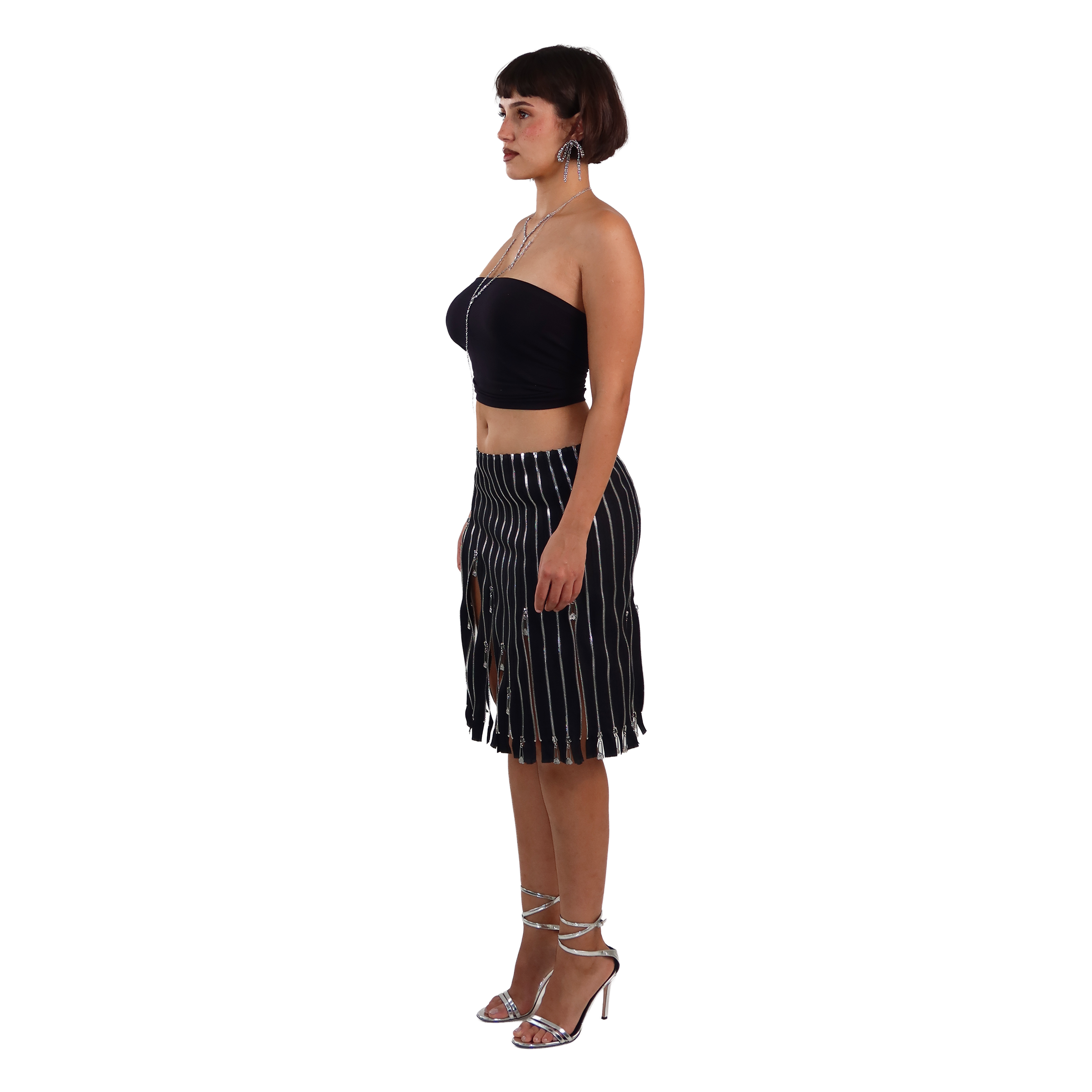 the zipper skirt - black